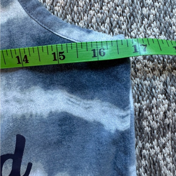 LUCKY BRAND Los Angeles Blue & White Bleached Striped Tank Top - Large - Picture 6 of 8